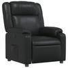 Recliner Chair Black Artificial Leather
