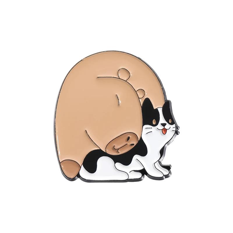 Xiaomi Cute Animal Series Brooch Enamel Pins Cartoon Kawaii Capybara Cat Animal Doctor Dog Brooches Backpack Lapel Badge Jewelry Gift