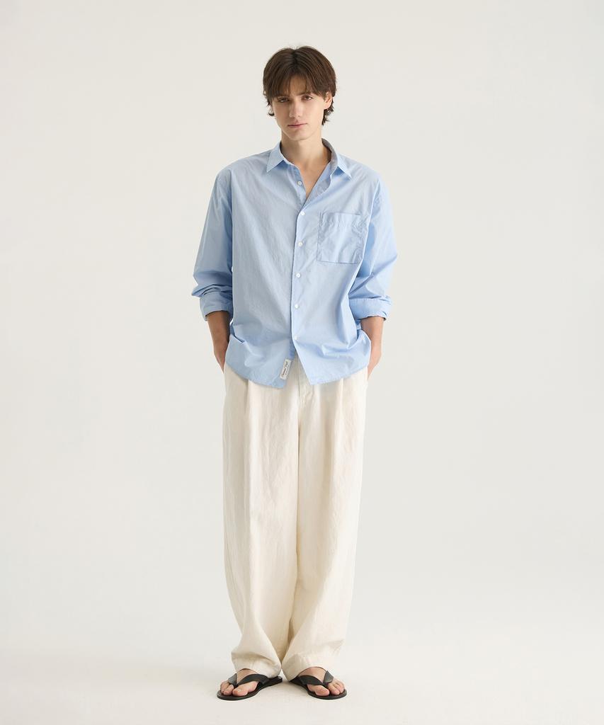 Oteumilkape [Unisex] Dyed Tapered Elastic Waist Pants - Ivory