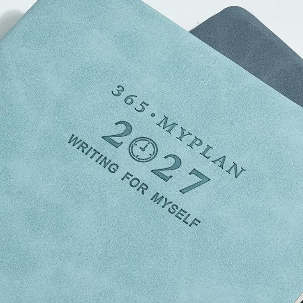 Portable 2027 Planner Notebook PU Leather Daily Agenda New Business Notebook Office