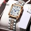 New TOP Brand Luxury Women's Watch With Box Square Watch Ladies Fashion Leather Waterproof Women’s Quartz Watches