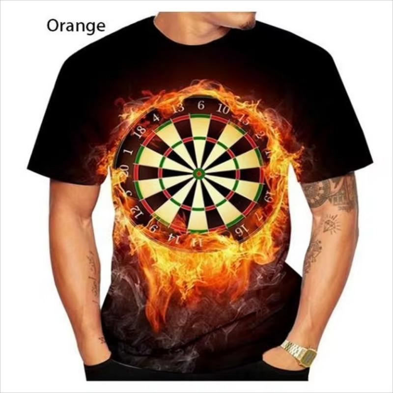 

Модная футболка с принтом для мужчин и женщин, дартс, 3D-принт, свободная, с короткими рукавами, спортивная рубашка для пары, размер 6XL 6XL