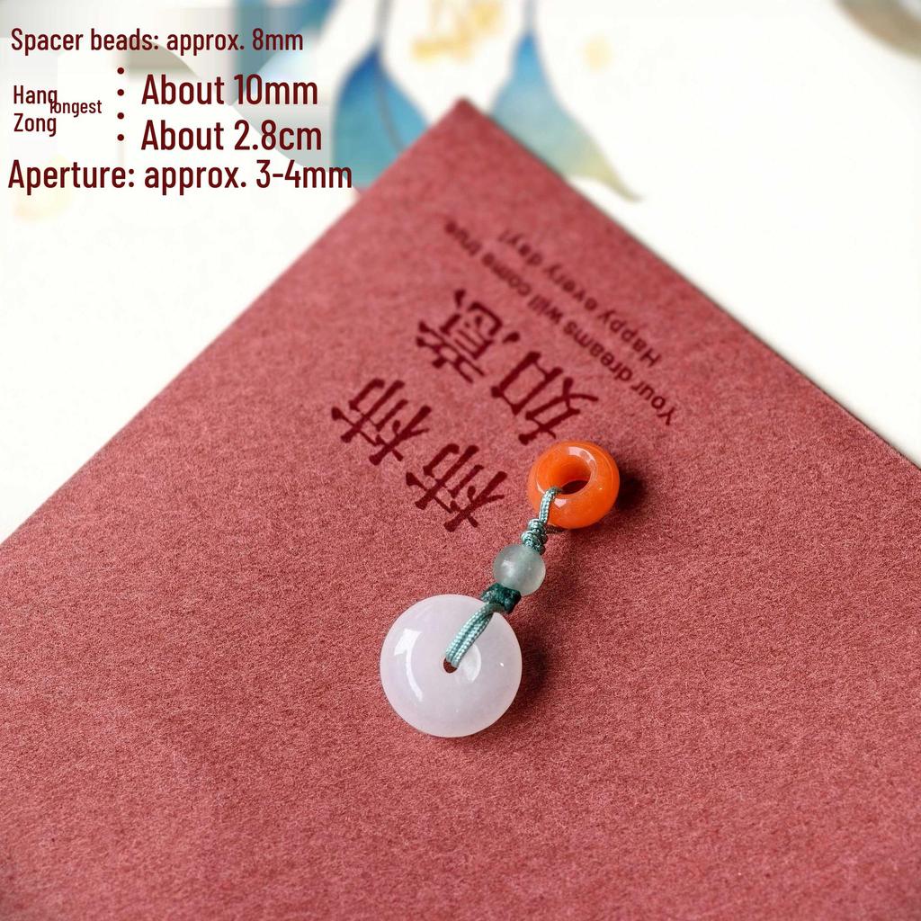 Southern Red Agate & Hetian Jade Beaded Bracelet with Pendant