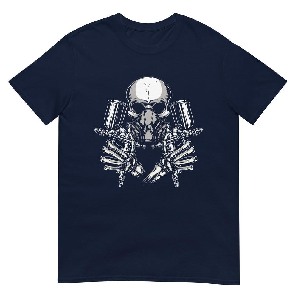 Car Painting Sprayer Skull Spray Gun Automotive Painter Tshirt S