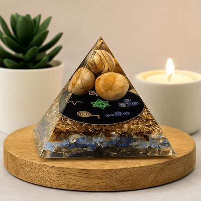 Orgonite Pyramid Midnight Reiki 70mm
