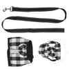 Pet Pig Vest Harness Dress with Leash and Cap Pigs EscapeProof Walking Harness Strap(Black White M)