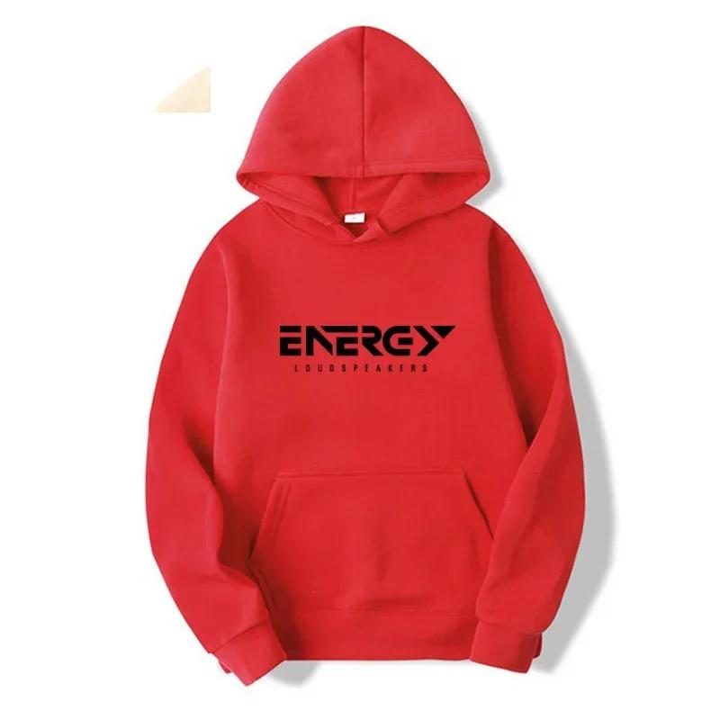 ENEREY Bedrucktes Sweatshirt Trendige Herren-Freizeit-Hoodies Herbst Lockerer Pullover Tops Männlich Tasche Fleece Warm Sportbekleidung
