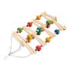 Vogel Kletterspielzeug Holz Bunt Hängend Papageien Knabber Steh Leiter mit Glöckchen für Wellensittiche Wellensittiche