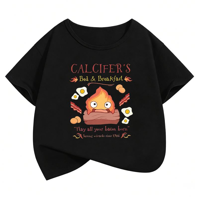 Fashion Graphic Kids Tshirts Summer Short Sleeve Tees Cartoon Animal Boys Girls Clothes Kawaii Tops Y2K Children Tshirt