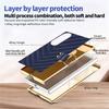 Luxury PU Leather Phone Case for Samsung Galaxy Z Fold 8 Ultra 7/6/5/4/3 with Tempered Glass, Finger Ring -Z Fold 8 Ultra Design