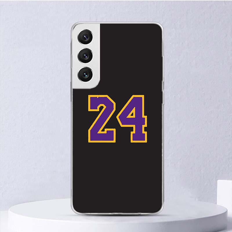 Basketball 23 24 Number Soft Case For Samsung Galaxy S22 S21 Ultra S20 FE S10 Plus Phone Cover S9 S8 + S10E S7 Edge S6 Funda Coq