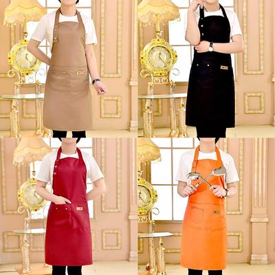 Canvas Polyester Pocket Apron Butcher Crafts Baking Chefs Kitchen Cooking BBQ