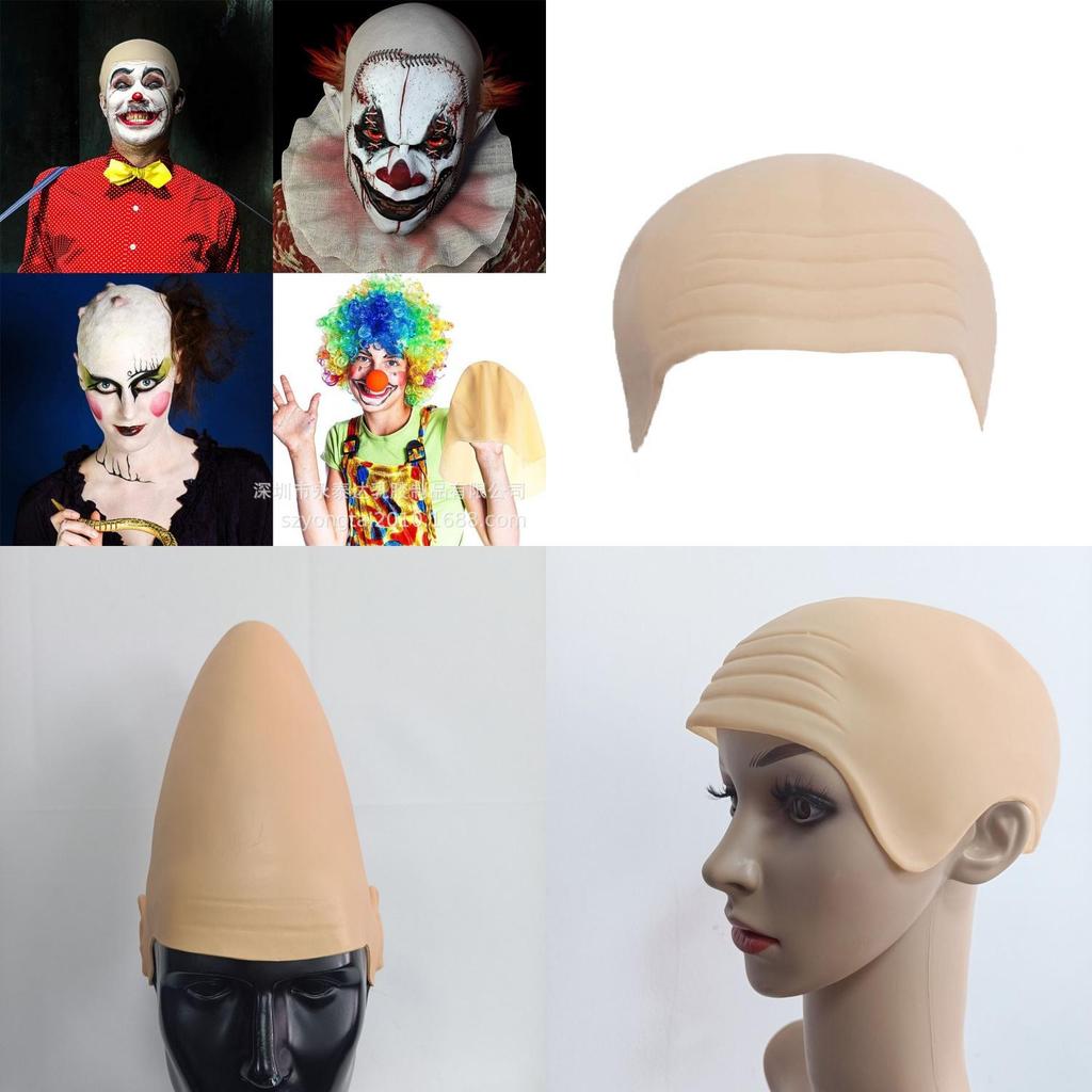 Premium Quality Latex Bald Cap Realistic Skin Texture Easy To Apply Halloween Cosplay Accessories