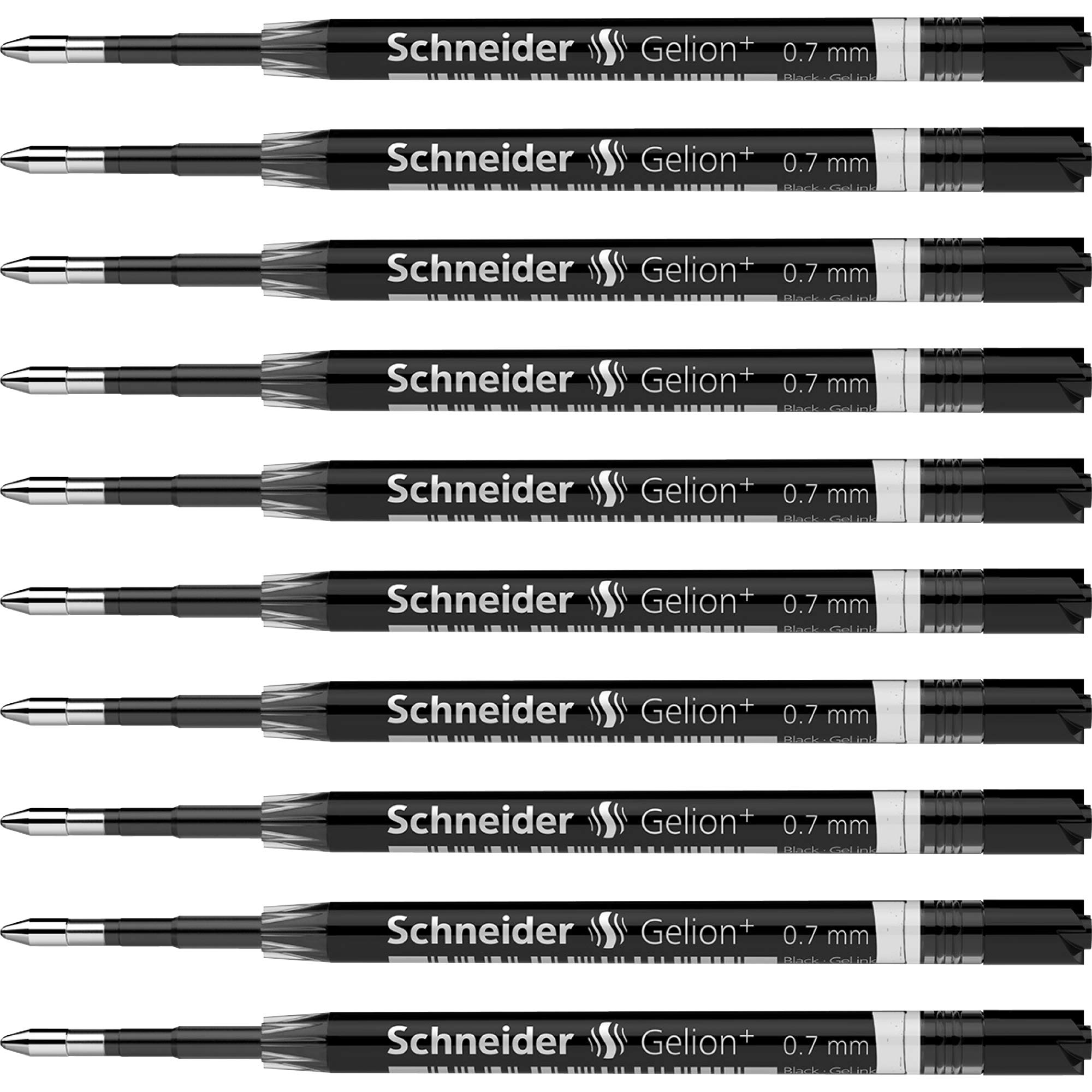 

Schneider Ballpoint Pen 1 Box Gelion+ Refills, 0.7mm Nib, (10 Pens) (Black)
