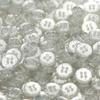 MOSN Silver Sequin Transparent Resin Two-Eye Button for Cardigans and Shirts