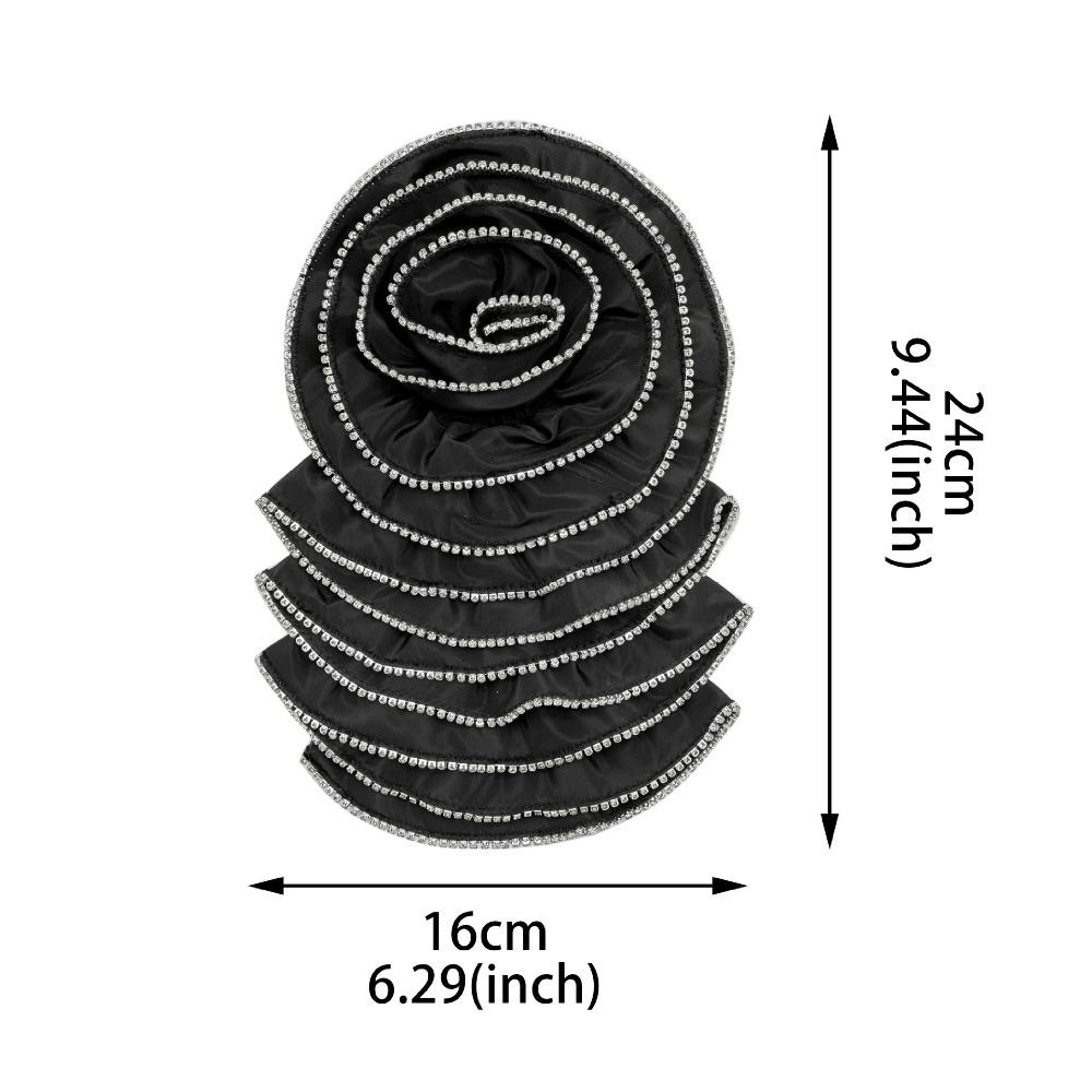 3D Flower Appliques Chest Floral Clothing Patches DIY Satin Fabric Clothing Applique  For Women