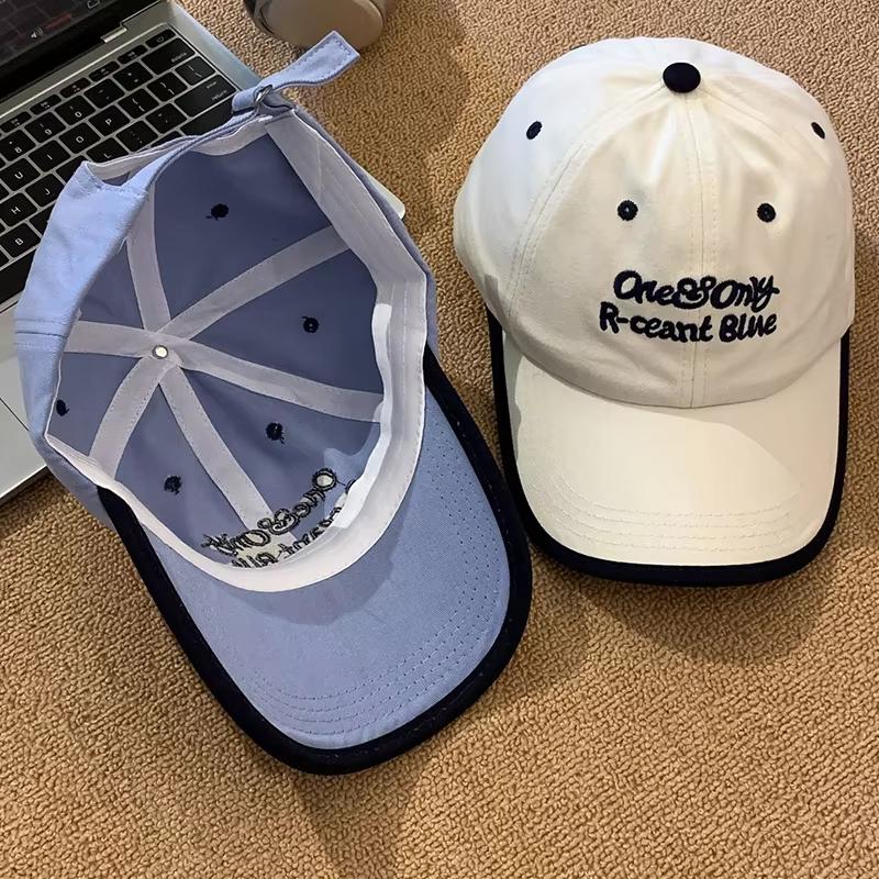 New Embroidery Letters Baseball Cap For Women Fashion Soft Cotton Snapback Peaked Cap Outdoor Sports Visors Sun Hats