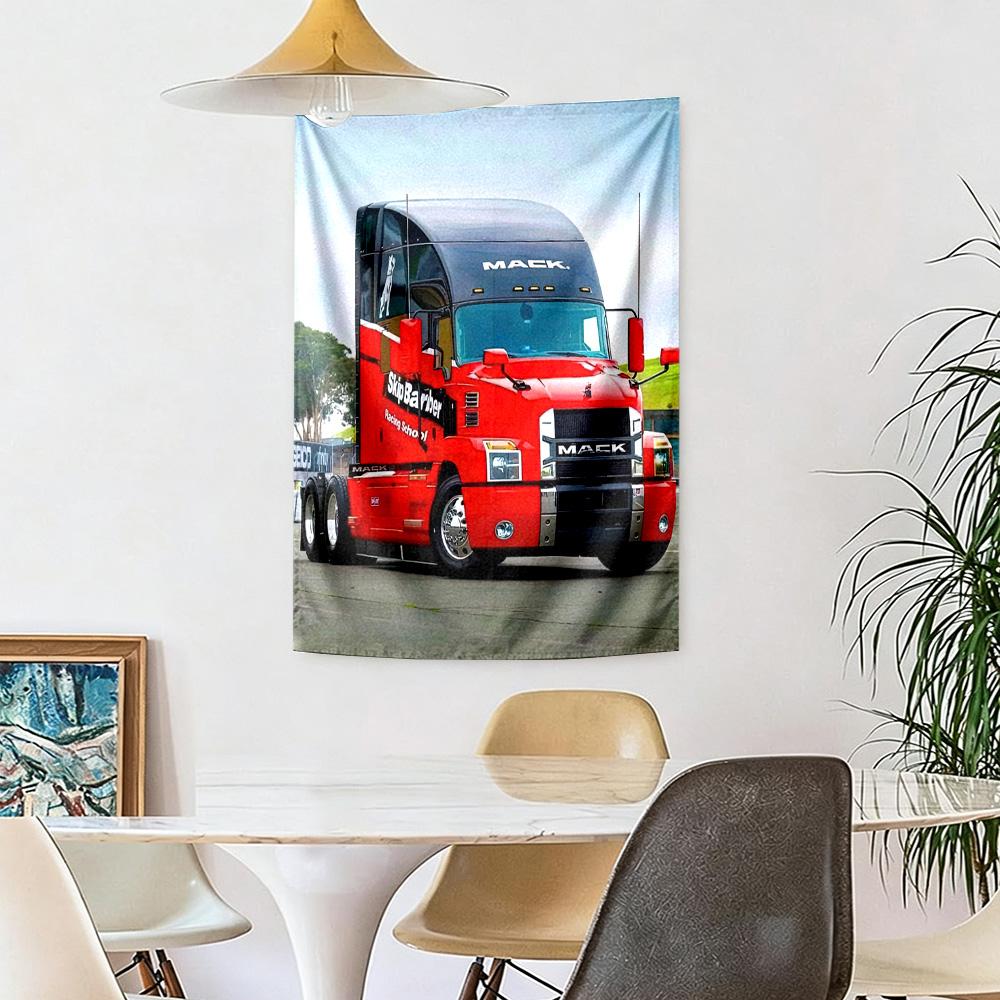 Kw Heavy Trucks Wall Decor Tapestry Art For Pet Memorial Birthdaywedding Party Backdrop Family Gift
