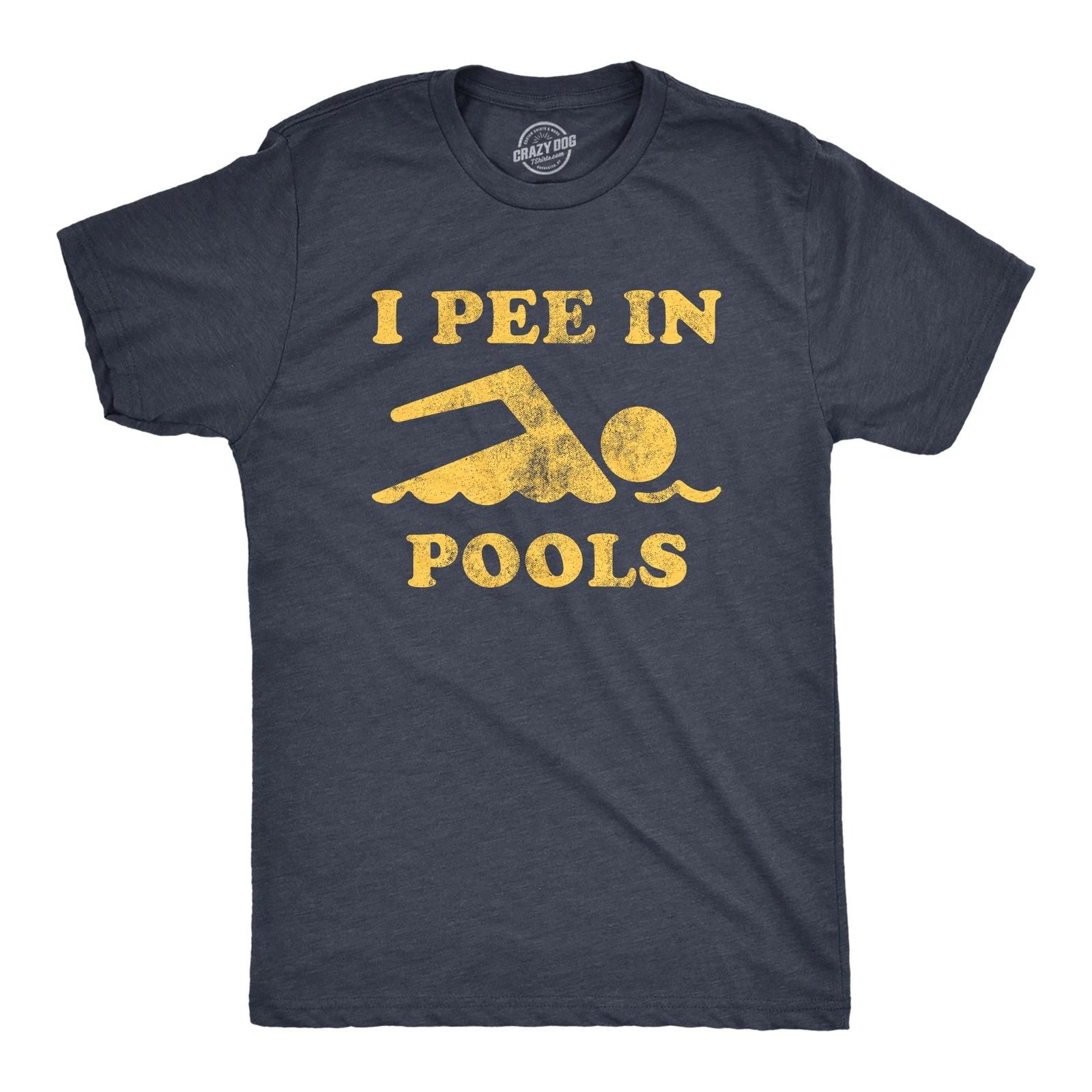 Mens I Pee In Pools T Shirt Funny Sarcastic Summer Swimmer Novelty Tee XXXL