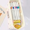 Embroidered Stationery Bag Large Capacity Pen Pencil Case Ins Fashion Kawaii Pencil Bag  Kids