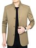 Men's 2024 Spring Business Casual Stand Collar Jacket - Korean Style Fashion Outerwear for Middle-Aged
