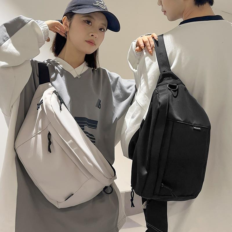 Chest Bag Women's Waist Bag Sports Shoulder Bag Chest Men's Travel Light Bag Splicing One Shoulder Crossbody Bag