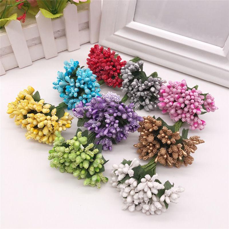 Elegant 12pcs Small Pearl Berry Bunch For Beautiful Diy Wreath And Wedding Decor