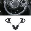 ABS Carbon Fiber Style Accessories For BMW Mini Cooper S JCW F54 F55 F56 F57 F60 Car Interior Steering Wheel Button Cover Decor