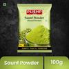 Pushp Saunf Polvere Polvere di Finocchio Premium Spezia Dolce Aromatica Per Cucinare Naturale Pura Finemente Macinata Busta da 100g Confezione da 1