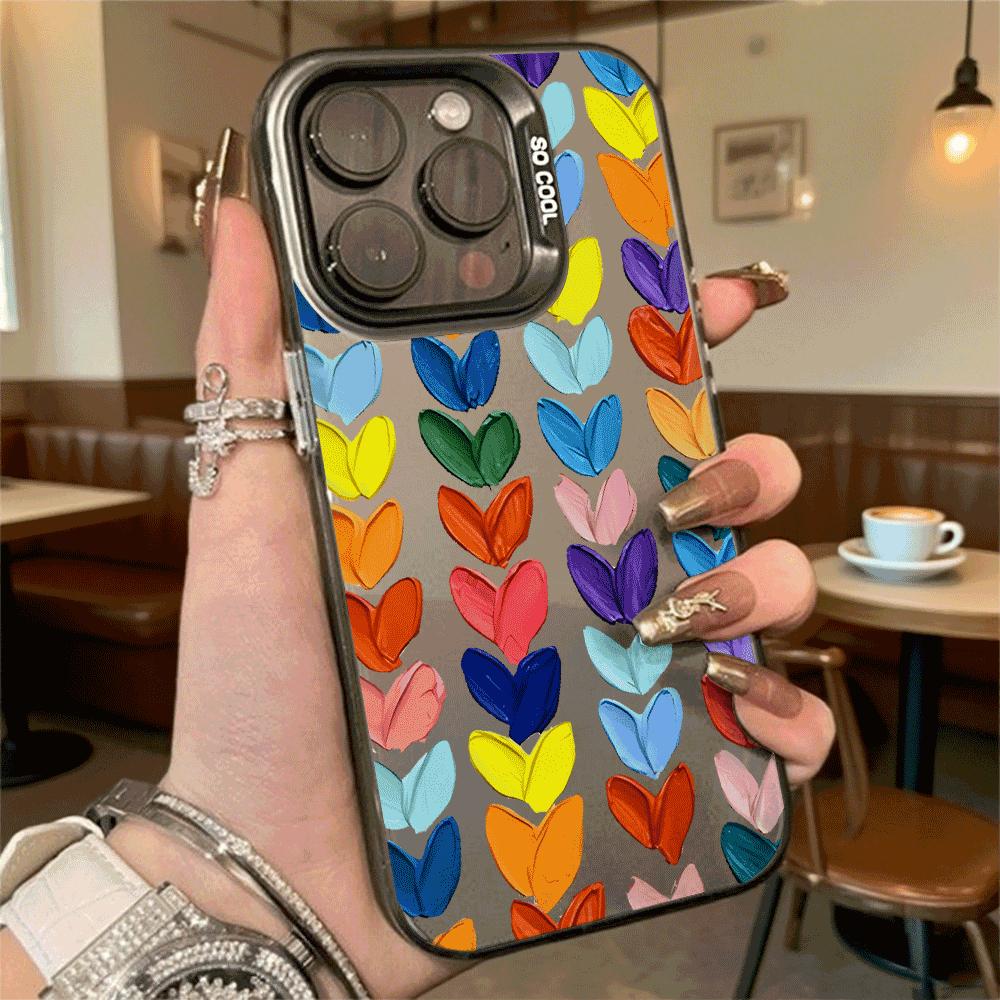 Colorful Heart Shaped Paint Swatches Hard Phone Case for Xiaomi Redmi Note 15 14 13 12 11 Pro Plus Shockproof Protective Cover