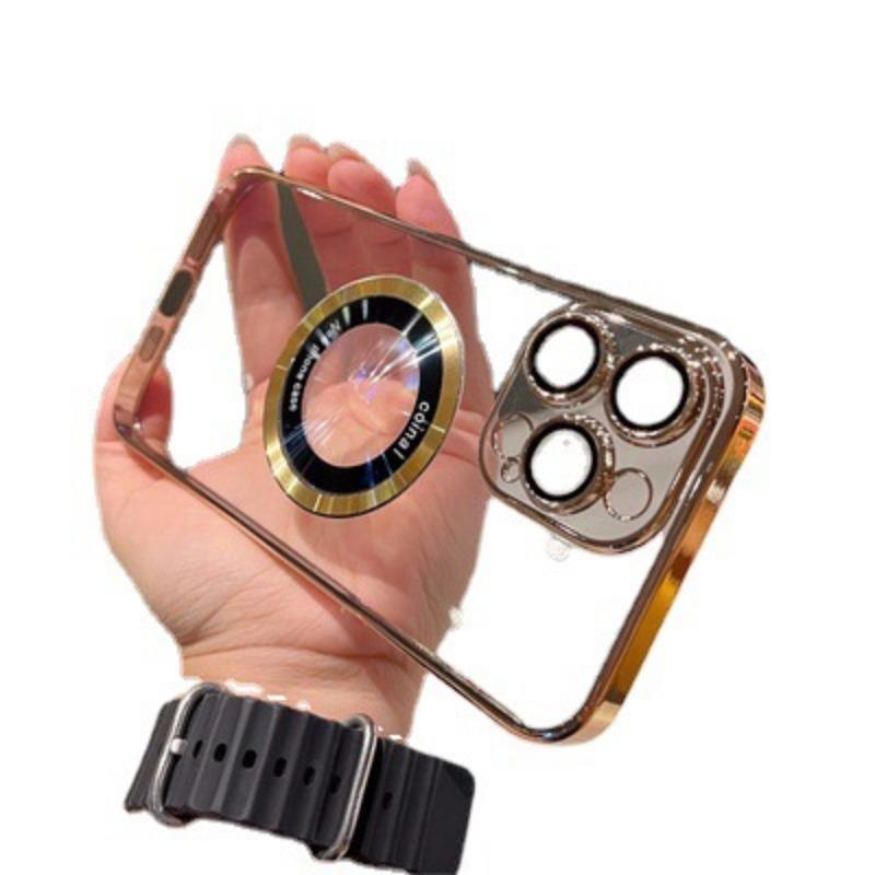 Fortschrittliche leckageempfindliche Markierung ist geeignet für iPhone 16 magnetische Handyhülle 15 galvanisierte transparente Apple 14 ProMax Schutzhülle