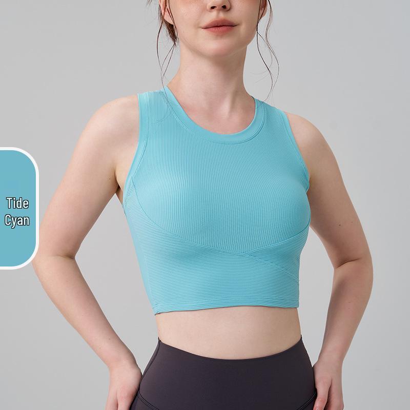 

Спортивный топ-бра в рубчик: Женский облегающий топ для йоги с красивой спиной Small