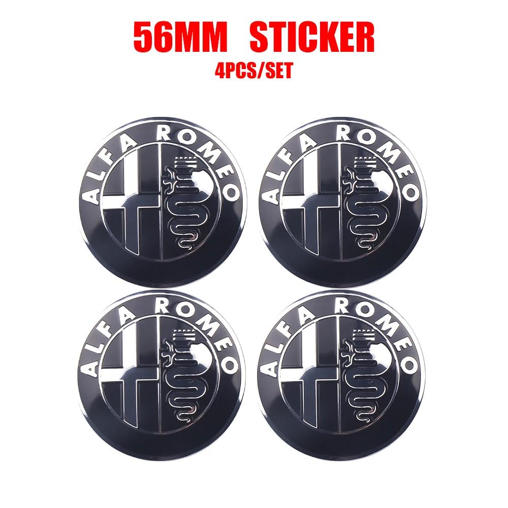 

Car Stickers For Alfa Romeo 4pcs/set 56mm Car Wheel Center Hub Caps Stickers Auto Decoration Accessories For Alfa Romeo Giuliett For Alfa Romeo чёрный