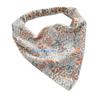 HX6F Floral Hair Bandanas Small Flower Print Head Kerchief Women Bandanas Hair Scarf Triangled Headband with Elastic Bands