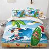New 3D Print Christmas Santa Claus Comfortable Duvet Quilt Cover Pillowcase Bedding Set Children Bedroom Decoration Home Textile