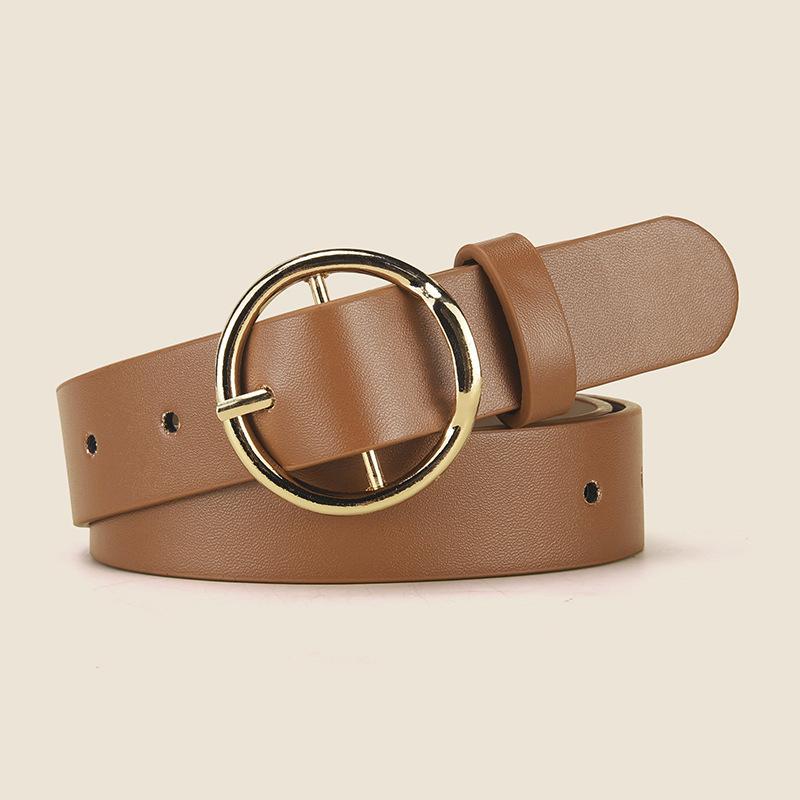 A Set of Three Women'S Minimalist and Stylish Versatile Belts, Classic Belts for Jeans and Dresses, Two-Ring Solid Color Elegant Belts