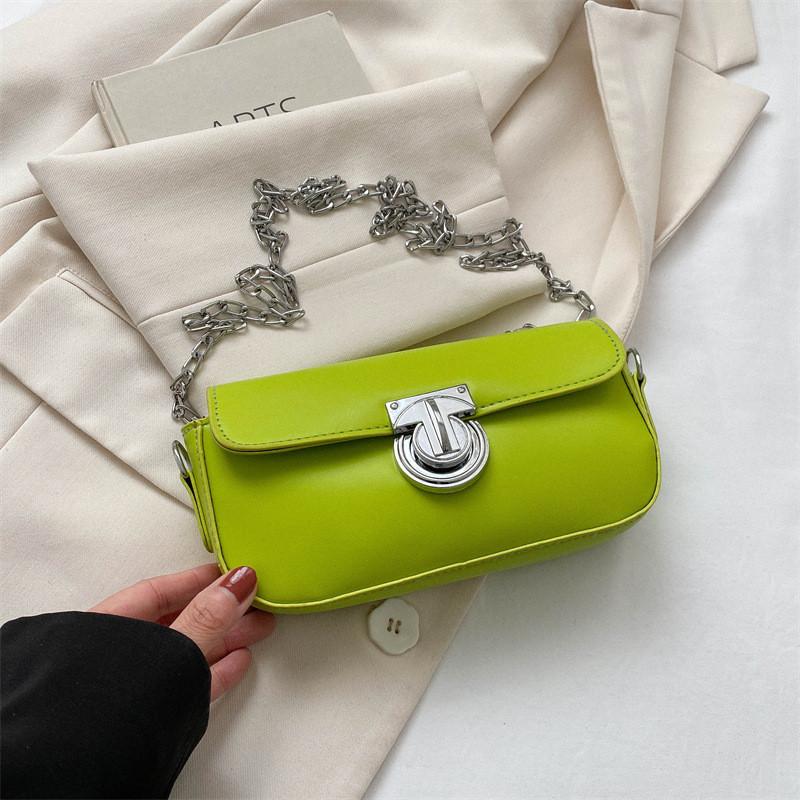 Trendy Street Style Fashionable Pu Leather Crossbody Bag 2023 Summer Small Square Bag зелёный