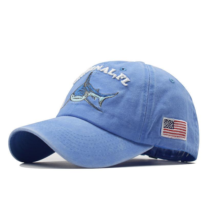 Cap Shark Animal 3d Embroidery Baseball Cap Made Sunscreen Cotton