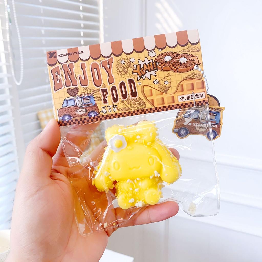 Cute Cartoon Food Squeeze Toy Silicone Pinch Slow Rebound Decompression Toy for Adult Kids Gift Stress Reliever Toys