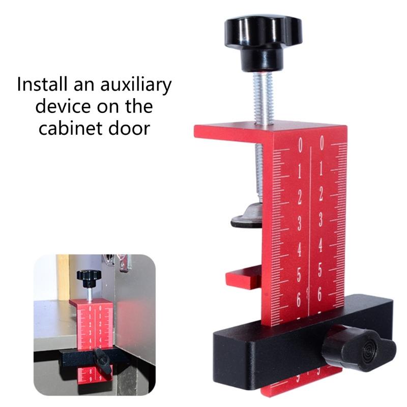 Heavy Type Aluminum Cabinet Door Alignment Aid Tool Ergonomic Rotating Base with Secure Single User Operation