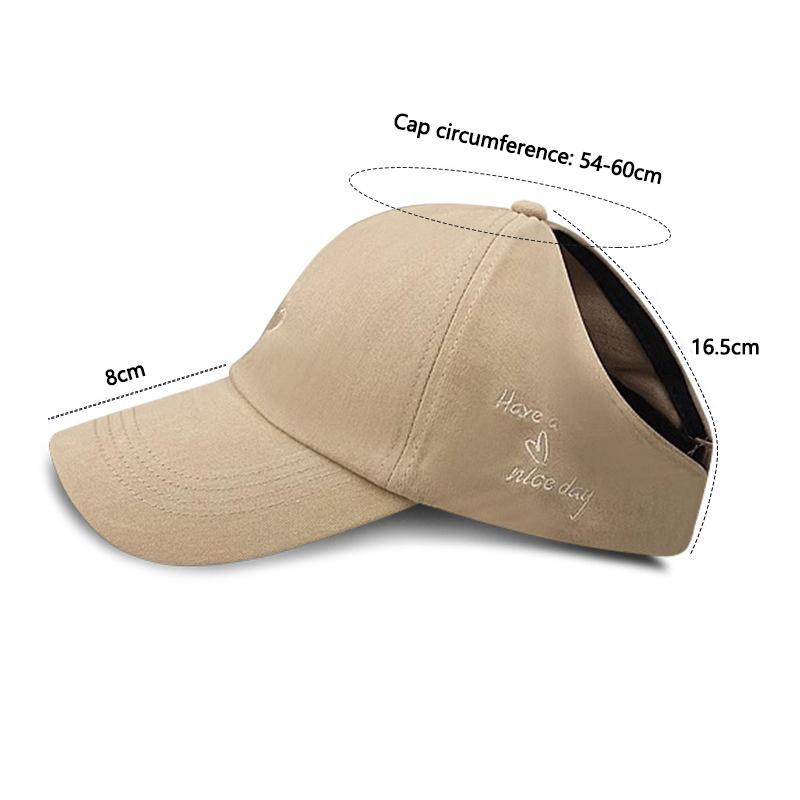 Summer Women's Ponytail Baseball Caps Cotton Sun Hats Lady Criss Cross Messy Bun Snapback Hat Adjustable Girl Outdoor Visor Hat