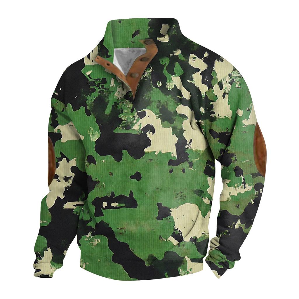 Men's Standing Collar Sweatshirt Is Outdoor Casual Sweaters Tops