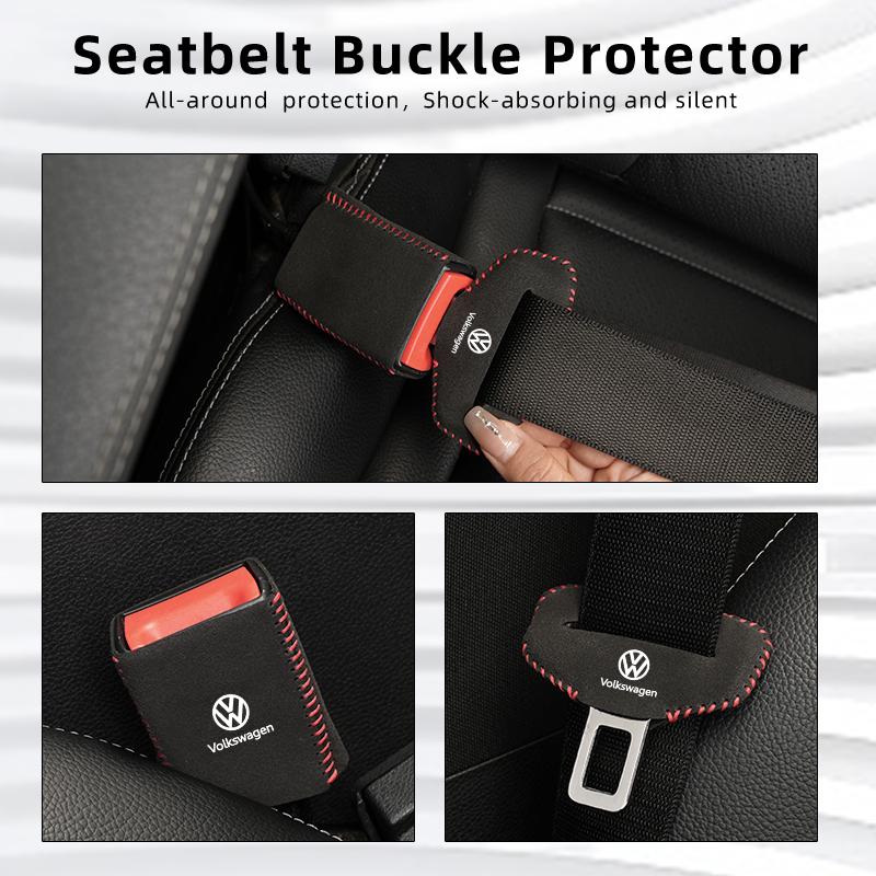 2026 Hot For Volkswagen VW Car Seat Belt Buckle Clip Protector Cover Accessories For Volkswagen VW Scirocco Jetta Beetle Golf Pa