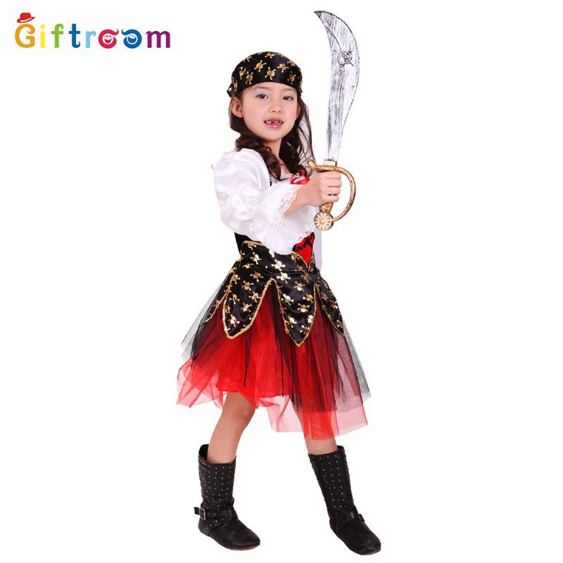 Masquerade Party Costumes Pirates of the Caribbean Girls Luxury Pirate Stage Costumes