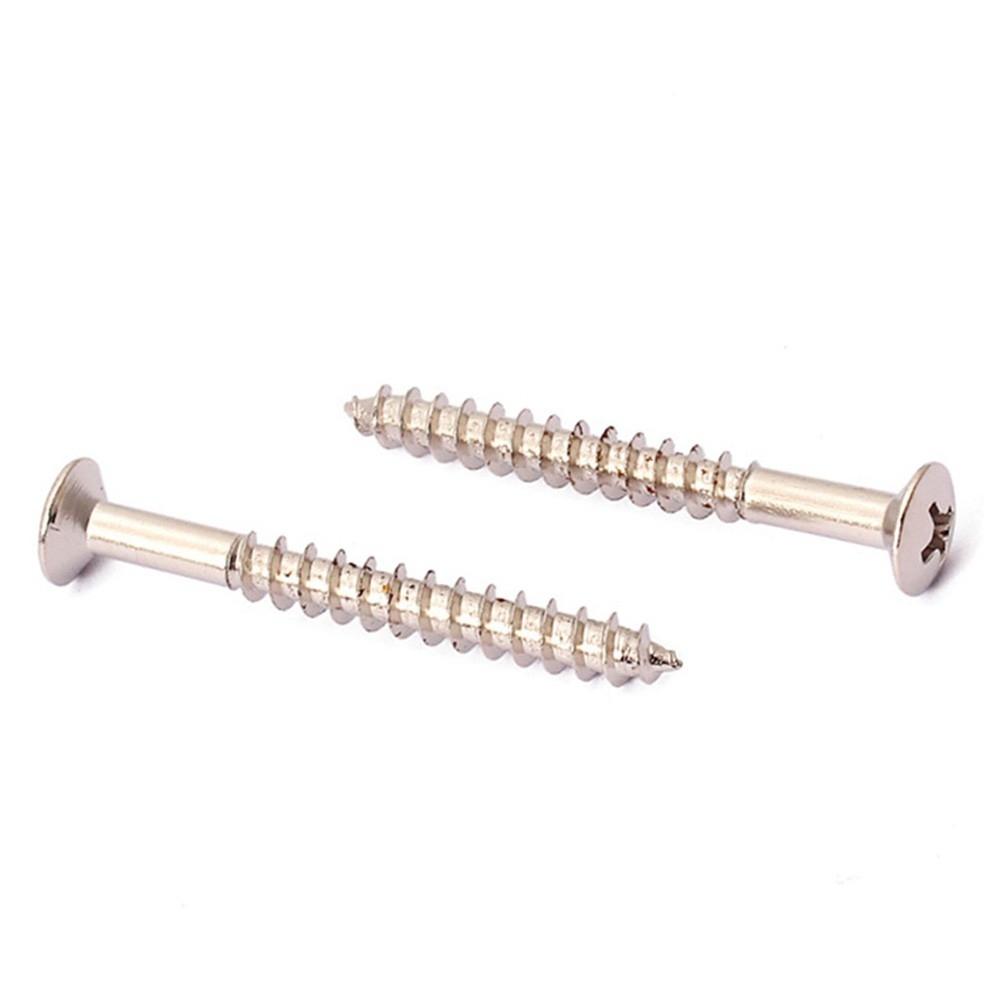 20PCS Guitar Neck Plate Screws Metal Neckplate Screws ST SQ Electric Guitar