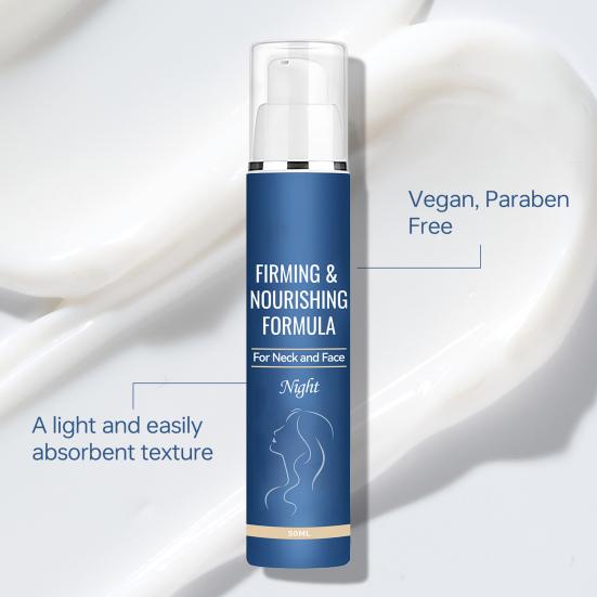 Firming Nourishing Night Cream for Face Neck 50ml Anti-Aging Hydrating Moisturizer for Women Reduces Wrinkles & Fine Lines Restores Elasticity