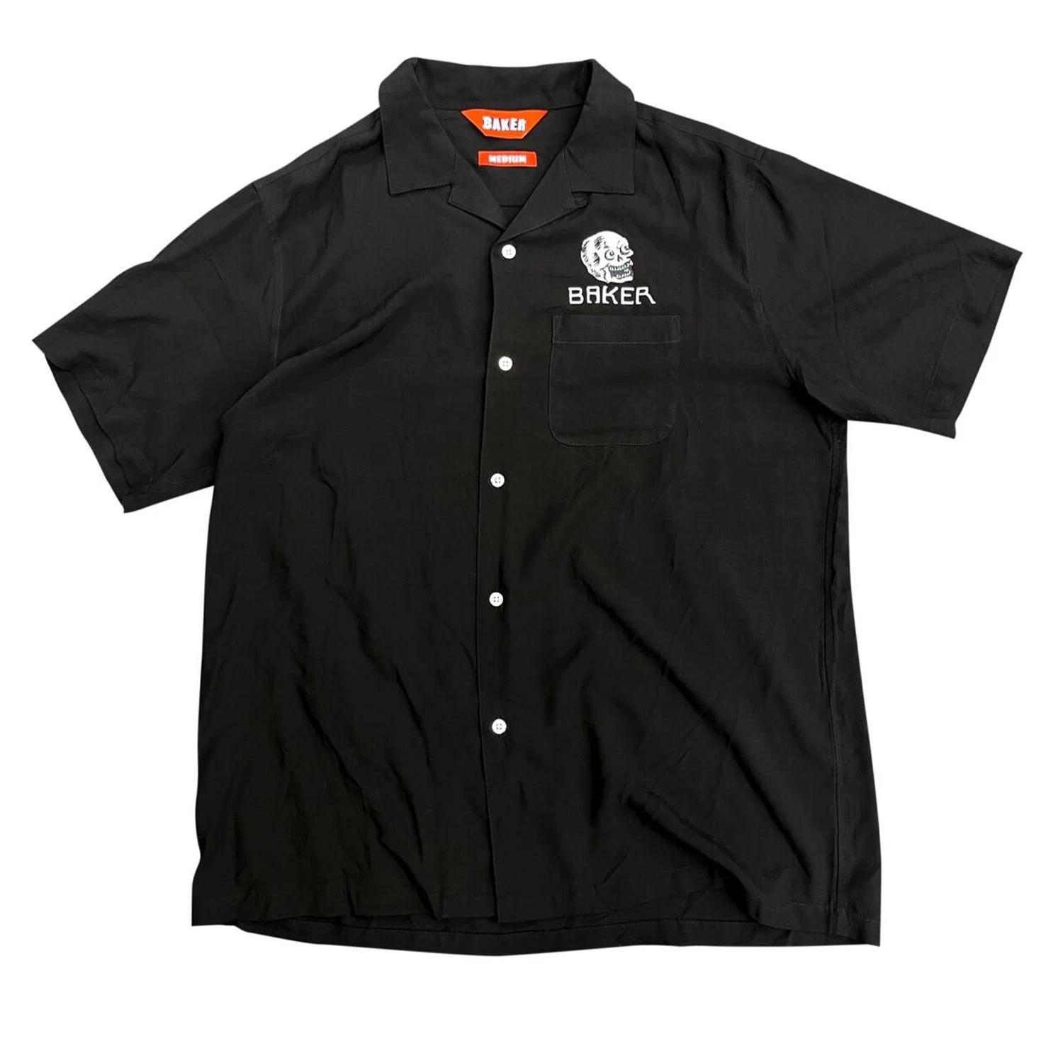 

Baker Skateboard Button Up Shirt Skull Black 4XL