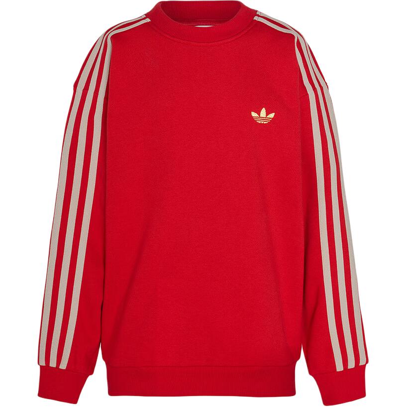 Adidas Originals 3-Stripes Crew Sweatshirt Red Kids IA8933 140