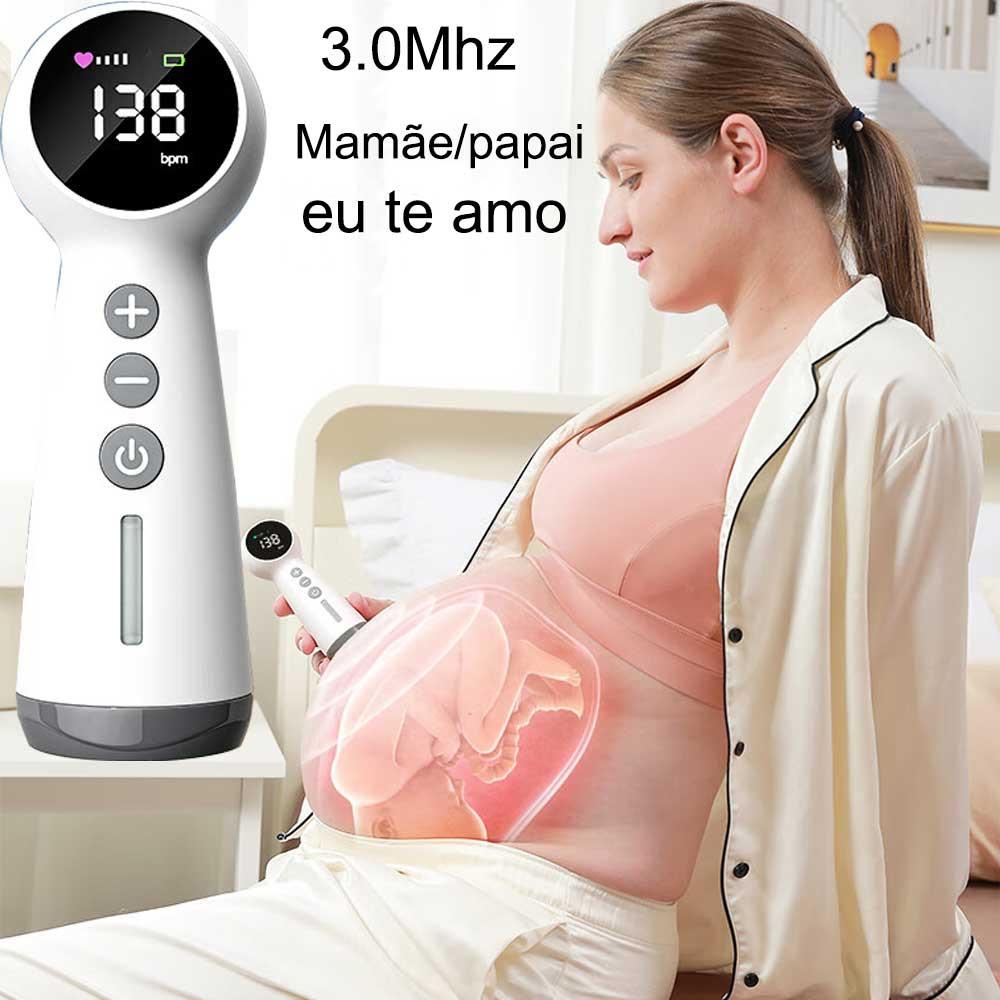 3.0Mhz Ultrasound Fetal Doppler Heart Monitor Prenatal Baby Heartbeat Monitor LED Display Stethoscope
