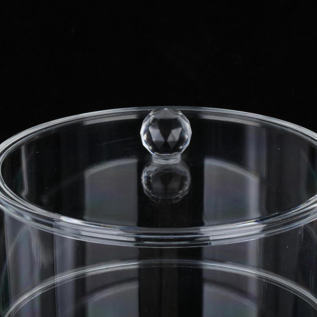 Display Box Case Transparent Multipurpose Cylindrical Organizer Storage for Bedroom